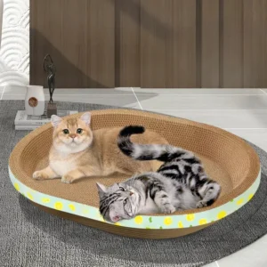 Cardboard Cat Scratchers Round Shape Scratching Bed Scratch Lounge for Kitten Play Scratch