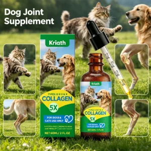 Haustier-Kollagen-Tropfen Gelenkpflege Haut- und Fellpflege Darm- und Verdauungsunterstützung Immunsystem-Pflege Flüssiges Nahrungsergänzungsmittel 60ml
