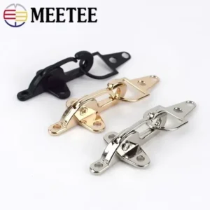 Meetee 4/5 cm Metallschnallen Gürtel verbinden Karabinerverschluss Mantel Taillenband Knopf Tasche Dekor Clip Schnalle Kleidungsstück Nähzubehör