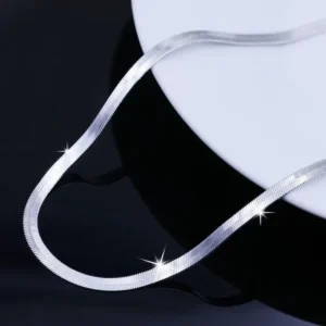 Neue 925 Sterling Silber feine 4 MM Klinge Kette Halskette für Frauen MÄNNER Luxus hochzeit schmuck Beste freund Urlaub geschenke