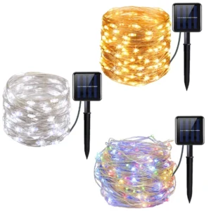 7M/12M/22M/32M LED Solar String Fairy Lichter Outdoor Pfad Girlanden Lampe Terrasse wasserdicht Weihnachten Hochzeit Garten Straße Lichter