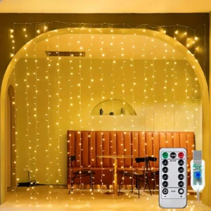Fernbedienung USB-Lichterkette 3 4 6 Meter LED-Vorhang-Lichterkette für Weihnachten, Zuhause, Schlafzimmer, Dekoration, festliche Party
