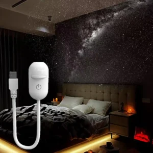 USB-Galaxie-Projektor Nachtlicht 2-in-1 Mini-Galaxie 360° °   Drehbare LED-Sternenhimmel-Ambientelampe für Party, Zuhause, Saturn-Dekoration