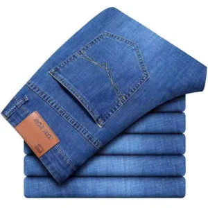 2025 Men's Denim Jeans Thin Summer Straight Business Soft Fashion New High Quality Pants New Arrivals Dropship OL Work Trousers