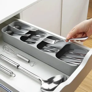 Mehrzweck-Besteckaufbewahrungstablett Besteck Gabel Löffel Unterteilter Organizer Küchenschublade Kategorisierte Aufbewahrungsboxen