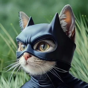 Katzen-Fledermaus-Maske, Katzenkopf-Dekoration, Formschönes Haustier-Kostümzubehör, Verspielte und Entzückende Katzenmaske