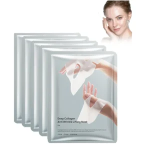 Tiefenkollagen-Anti-Falten-Lifting-Maske, Kollagen-Gesichtsmaske über Nacht, tiefe Kollagenmaske zum Anheben, Straffung, Feuchtigkeit (5er-Pack)