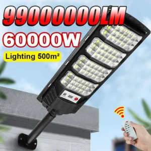 99000000LM 60000W Solar-LED-Außenbeleuchtung mit Bewegungssensor, superhelle Wandleuchte, wasserdichtes Solarlicht für Garten, Straße, Terrasse