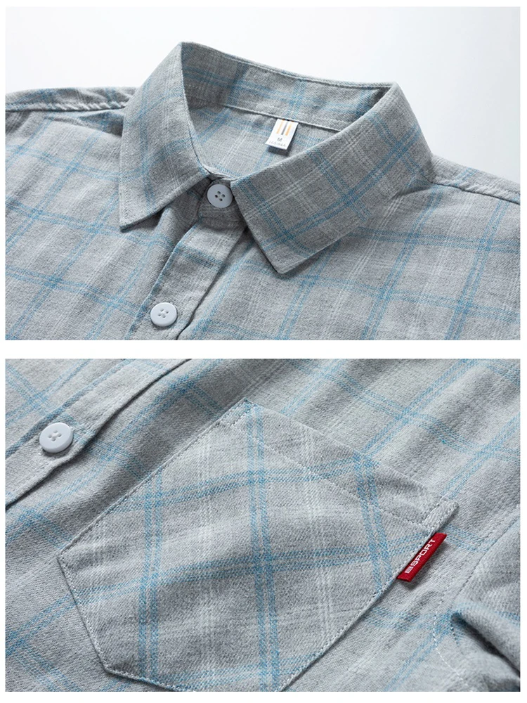 Männer Casual Plaid Shirts Herbst Mode Lange-Ärmeln T-Shirts Koreanische Lose High Street Shirt Outwear Junge Erwachsene Frühling Top Männer Casual Plaid Shirts Herbst Mode Lange-Ärmeln T-Shirts Koreanische Lose High Street Shirt Outwear Junge Erwachsene Frühling Top – Bild 5