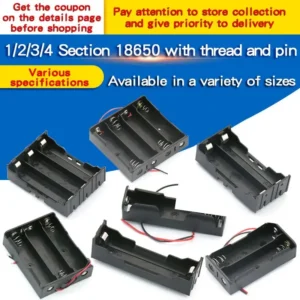 1PCS DIY Kunststoff 18650 Batterie Box Lagerung Fall Batterie Fall Batterie Halter Container Clip mit Draht Blei Pin