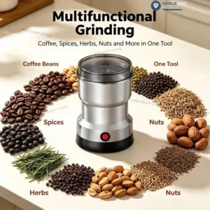 Leistungsstarke Elektrische Kaffeemühle, Küchenmühle für Getreide, Nüsse, Bohnen, Gewürze, Multifunktionale Haushaltskaffeemühle