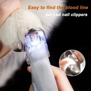 LED-Nagelknipser für Haustiere mit LED-Licht, Nagelknipser für Haustiere, Katzen und Hunde, poliertes Reinigungsmittel für Haustiere