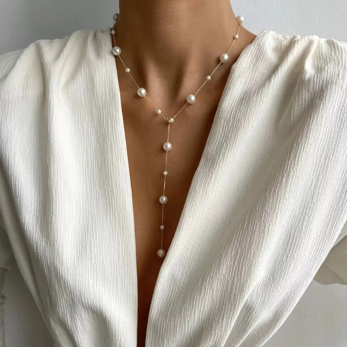 2022 Doppel Perlen Hals Kette Kpop Perle Halsband Halskette Gold Farbe Goth Chocker Schmuck Auf Den Hals Anhänger Kragen Für Frauen 2022 Doppel Perlen Hals Kette Kpop Perle Halsband Halskette Gold Farbe Goth Chocker Schmuck Auf Den Hals Anhänger Kragen Für Frauen – Bild 8