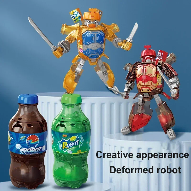 Cartoon Deformation Robot Simulated Bottled Soda Deformed Robot Action Figures Mecha Warrior Creative Model Toy Educational Toy Cartoon Deformation Robot Simulated Bottled Soda Deformed Robot Action Figures Mecha Warrior Creative Model Toy Educational Toy – Bild 3