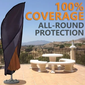 Universal Waterproof Umbrella Cover Cantilever Parasol Cover Outdoor Patio Garden Furniture Protection