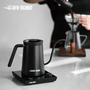 MHW-3BOMBER Intelligenter elektrischer Kaffeekessel, präzise Temperaturregelung, Schwanenhals-Wasserkocher zum Übergießen von Kaffee, Heim-Barista-Zubehör