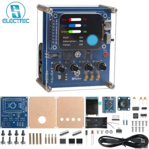 DIY Color Recognition Soldering Practice Kit with TCS34725 Sensor 1.69'' TFT Display STEM Electronics Project to Learn RGB HSV