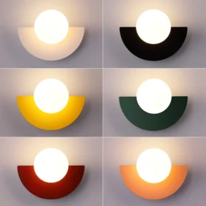 Hintergrund Dekoration Wand Lampen Kunststoff Ball Lampenschirm G9 Birne Runde Wandleuchte Licht LED Schlafzimmer Korridor Nacht Wandleuchte Glanz
