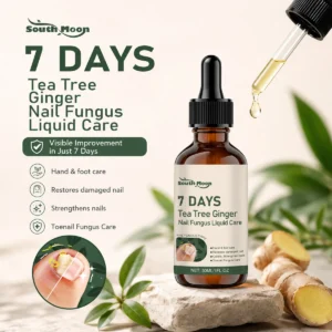 30/60ml Tea Tree Ginger Nail Fungus Care Solution Health Maintenance Repair Nail Discoloration Thickening Hand Foot Nail Care E