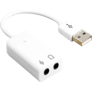 Externe 7.1-Kanal-USB-Soundkarte mit 3,5-mm-Klinkenstecker, USB-Audio-Adapter für Kopfhörer und Mikrofon, kompatibel mit MacBook