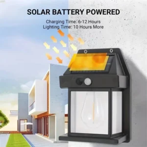 Solarbetriebene wasserdichte LED-Wandleuchte für den Außenbereich, leistungsstarke Solarenergielampe mit Lichtsensor für Garten, Hof, Zaun, Hausdekoration