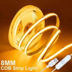 LED-Nähmaschinen-Lichtstreifen-Set, 400 LEDs/M, Weiß, USB 5V-betrieben, mit Schalter, Beleuchtungsstreifen für Schrank, Küche, Schlafzimmer