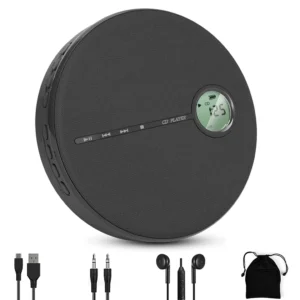 Tragbarer Walkman-CD-Player, Bluetooth, wiederaufladbar, Discman mit Lautsprechern, CD-Player mit USB-Bluetooth-Übertragung