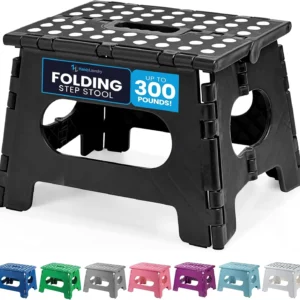 Handy Laundry Folding Step Stool - Sturdy Enough Collapsible Stool to Support Adults，Safe Enough - Opens Easy with One Flip