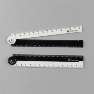 Bview Art 1 Stück Klapplineal schwarz und weiß einfaches Lineal Grafik-Klapplineal Schüler Lernzubehör kreatives Briefpapier