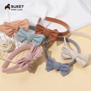 Baby Zubehör Für Neugeborene Kleinkind Kinder Baby Mädchen Junge Stirnband Einfarbig Hairhoop Einfache Atmosphärische Bogen Haar Zubehör