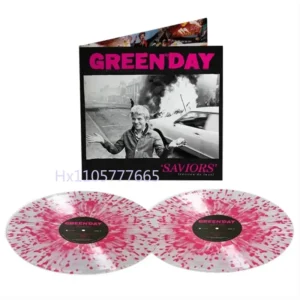 Green Day Saviors Deluxe 2LP Clear Powder Vinyl-Schallplatte von Green Day
