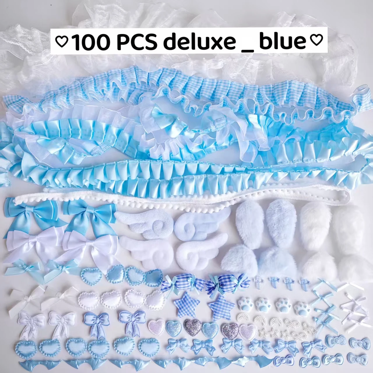 100-Teiliges Buntes Zubehörset, Rosa Spitzenmaterial-Set, Fächerhandbuch-Diy-Zubehör, Schmerzfreies Paket, Wunderschön 100-Teiliges Buntes Zubehörset, Rosa Spitzenmaterial-Set, Fächerhandbuch-Diy-Zubehör, Schmerzfreies Paket, Wunderschön
