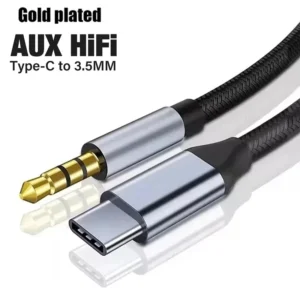 USB Typ-C zu 3,5mm Aux-Adapter Typ-C zu 3,5mm Klinkenstecker Audiokabel Anschluss Kopfhörerkabel Audio-Konverter Kopfhörerzubehör