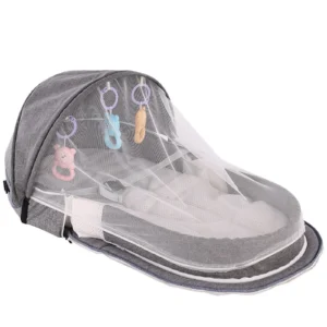 Babybett klappbares tragbares Babybett mit Netz und Markise Babynest tragbares Babybett für Camping Babybett Stuben wagen für Baby