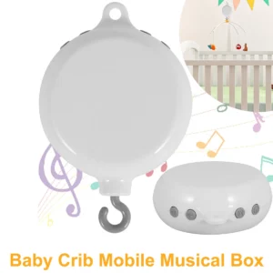 Baby rotierende Spieluhr ABS Babybett hängende Rassel Bettglocke 3 Modi Baby beruhigendes Musikspielzeug 0-12 Monate Neugeborene Geschenke