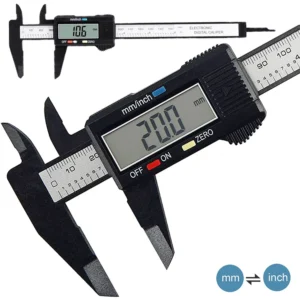 150mm 100mm Elektronischer Digitaler Messschieber Kohlefaser Zifferblatt Messschieber Mikrometer Messwerkzeug Digitales Lineal