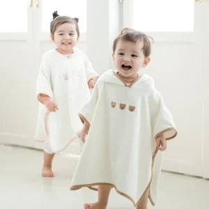 Baby Bath Towel Hooded Soft Coral Velvet Child Bathrobe Cute Cartoon Animal Warm Toddler Sleeping Swaddle Wrap Towel Blanket