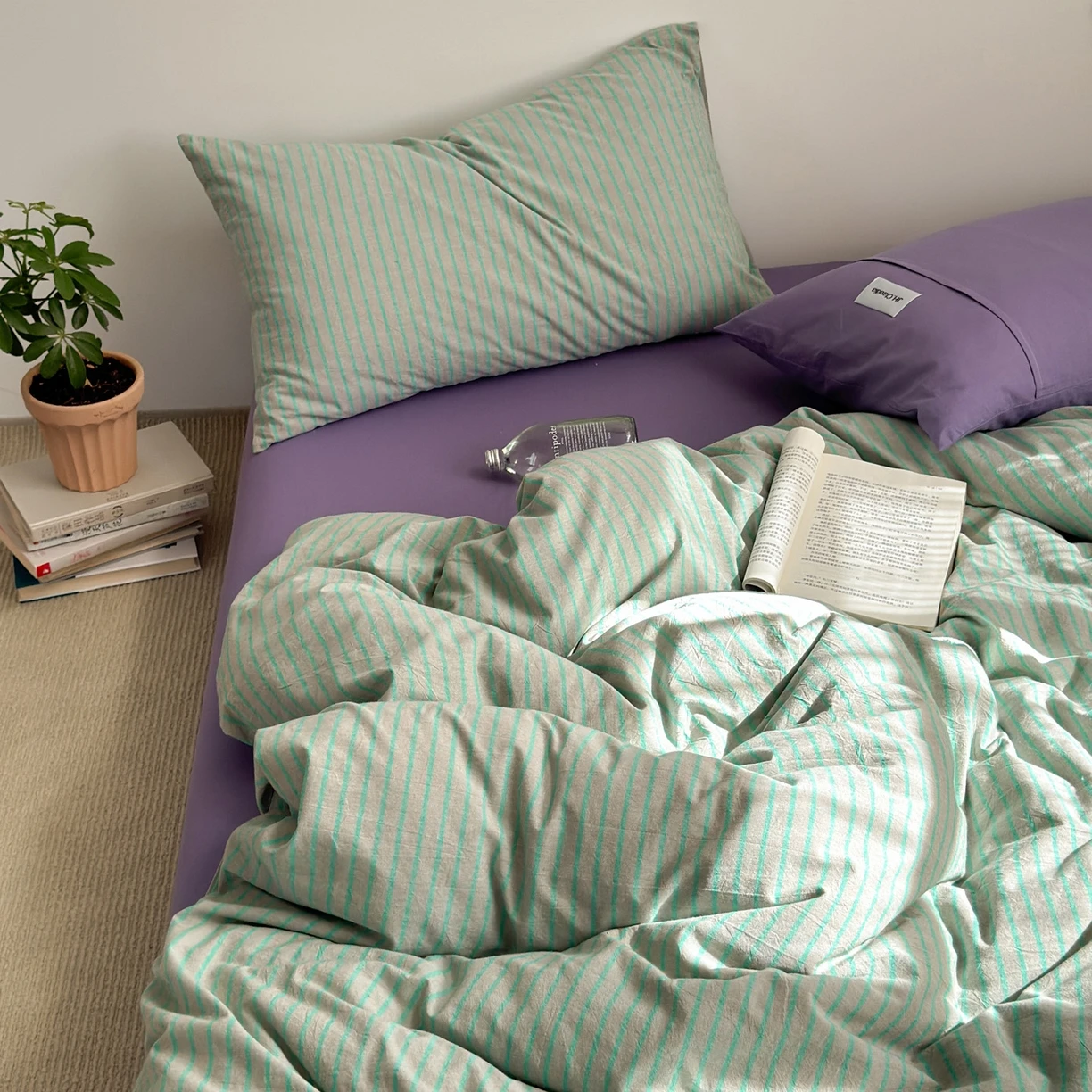 100% Cotton Striped Duvet Cover Set Single/Queen/King Size Housse De Couette 220X240 Cotton Quilt Cover Solid Color Soft 이불커버 100% Cotton Striped Duvet Cover Set Single/Queen/King Size Housse De Couette 220X240 Cotton Quilt Cover Solid Color Soft 이불커버 – Bild 9