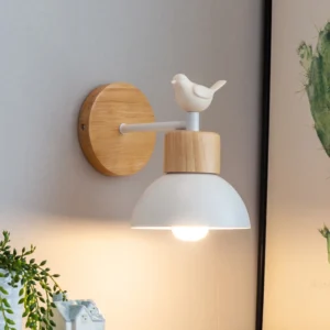 Nordic LED Wand Lampe Holz Kreative Leuchte Zimmer Balkon Treppe Sconce Schlafzimmer Nacht Dekor Licht mit birne