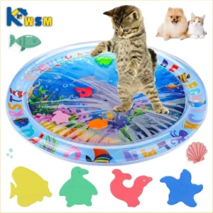 Wassersensorische Spielmatte für Haustiere für Katzen und Hunde, verdicktes Kühlpad, interaktives Selbstspielspielzeug für Haustiere, Sommer-Indoor-Aktivität