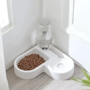 Dog and Cat Bowl-Pet Feeders and Food Bowl Set Suitable for Cats and Dogs Drinking Pet Bowl Moisture-proof New Automatic Double