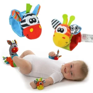 2 TEILE/SATZ Baby Rassel Spielzeug Nette Kuscheltiere Handgelenk Rassel Fuß Finder Socken 0 ~ 12 Monate Für Kleinkind junge Mädchen Neugeborenen Geschenk