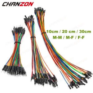 Kupfer-Überbrückungsdraht, Dupont-Kabel, 10 cm, 20 cm, 30 cm, männlich, weiblich, 24 AWG, lötfreier flexibler Leitungsanschluss für DIY Arduino Breadboard