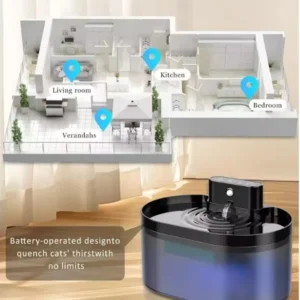 2,2 L Drahtlose Katze Wasser Brunnen Batterie Betrieben Automatische Haustier Wasser Brunnen Mit Motion Sensor Hund Katze Wasser Dispenser Schüssel