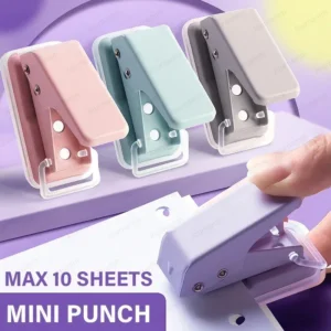 Mini-Lochstanzer, 1 Loch, niedlicher Locher, tragbar, runder Locher, Papierschneider, Kawaii, Büro, Schulbedarf, Schreibwaren