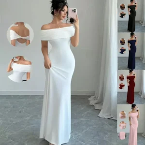 Schulterfreies Partykleid, ärmelloses, sexy, figurbetontes Midikleid für Damen, elegantes Bandage-Cocktailkleid für den Ausgehen