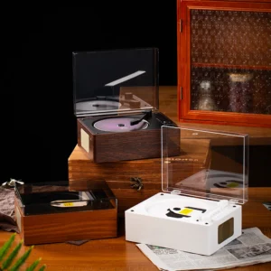 Retro CD-Player Wiederaufladbare Unterstützung CD BT USB 3,5mm AUX Tragbare CD-Player Bluetooth-Kompatibel 5,0 Drahtlose lautsprecher Wohnkultur