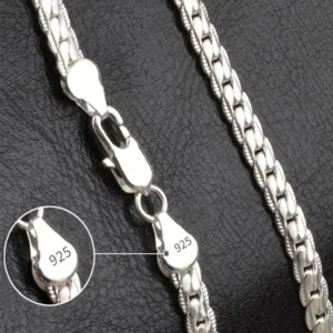 20-60 cm Silber Farbe Luxus Marke Design Edle 6mm Halskette Kette Für Frau Männer Mode Hochzeit engagement Schmuck