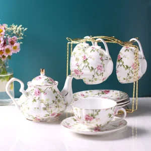 Europäischen kaffeetasse set weibliche kleine luxus haushalt einfache elegante schöne kleine frische keramik blume tee tasse