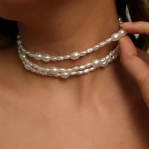 2024 neue Einfache Barock Imitation Perle Kette Choker Halskette Elegante Temperament Perlen Halskette frauen Hochzeit Schmuck